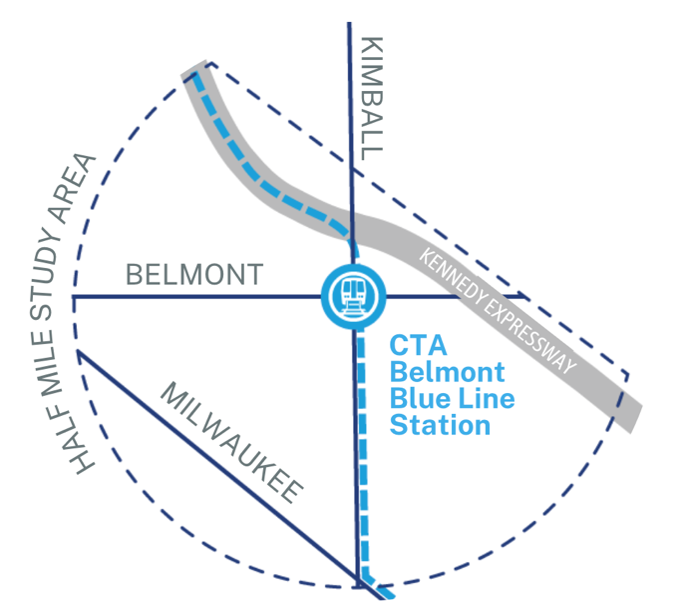 map of belmont kimball study area